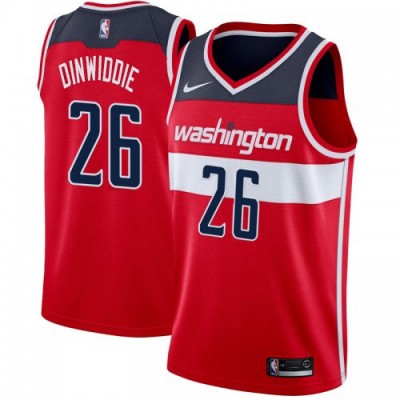 Nike Washington Wizards #26 Spencer Dinwiddie Red NBA Swingman Icon Edition Jersey Men's